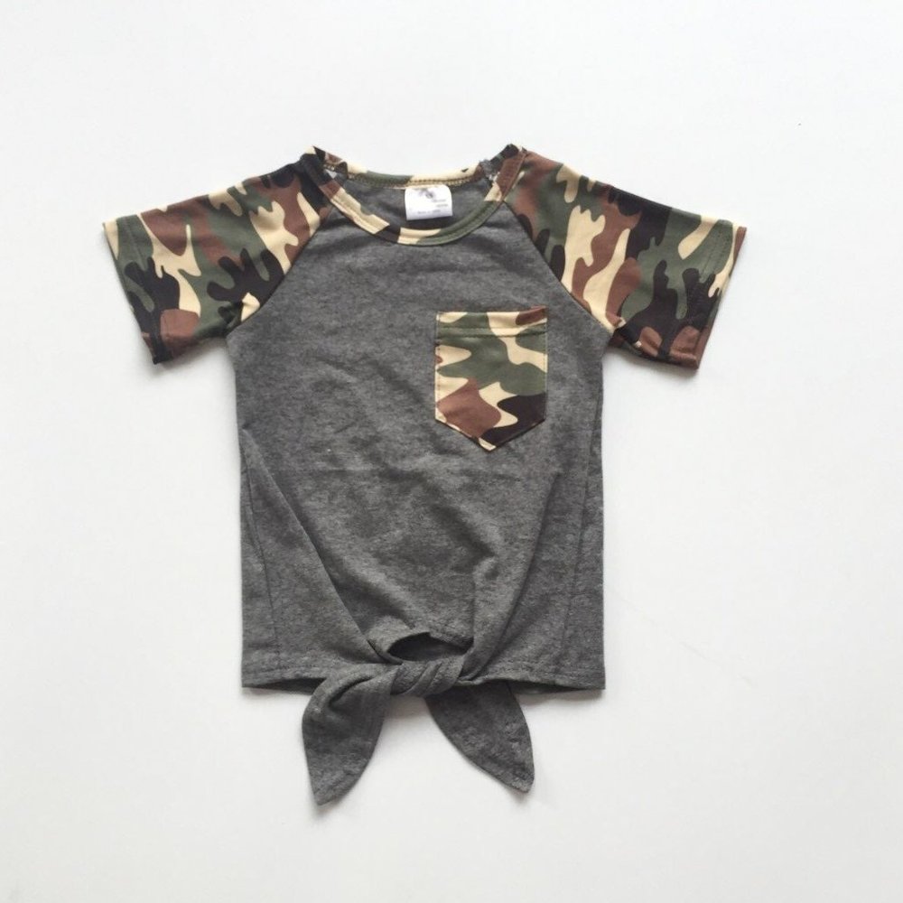 Womens Boutique Camouflage Short Sleeve Shirt